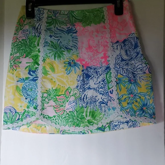 Lilly Pulitzer Skort. Beach Multi Color. Size 0 (28" waist) New W/O Tag - Picture 2 of 8